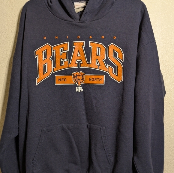 NFL Chicago Bears Navy Hoodie Size Large Pre-owned - Picture 3 of 9